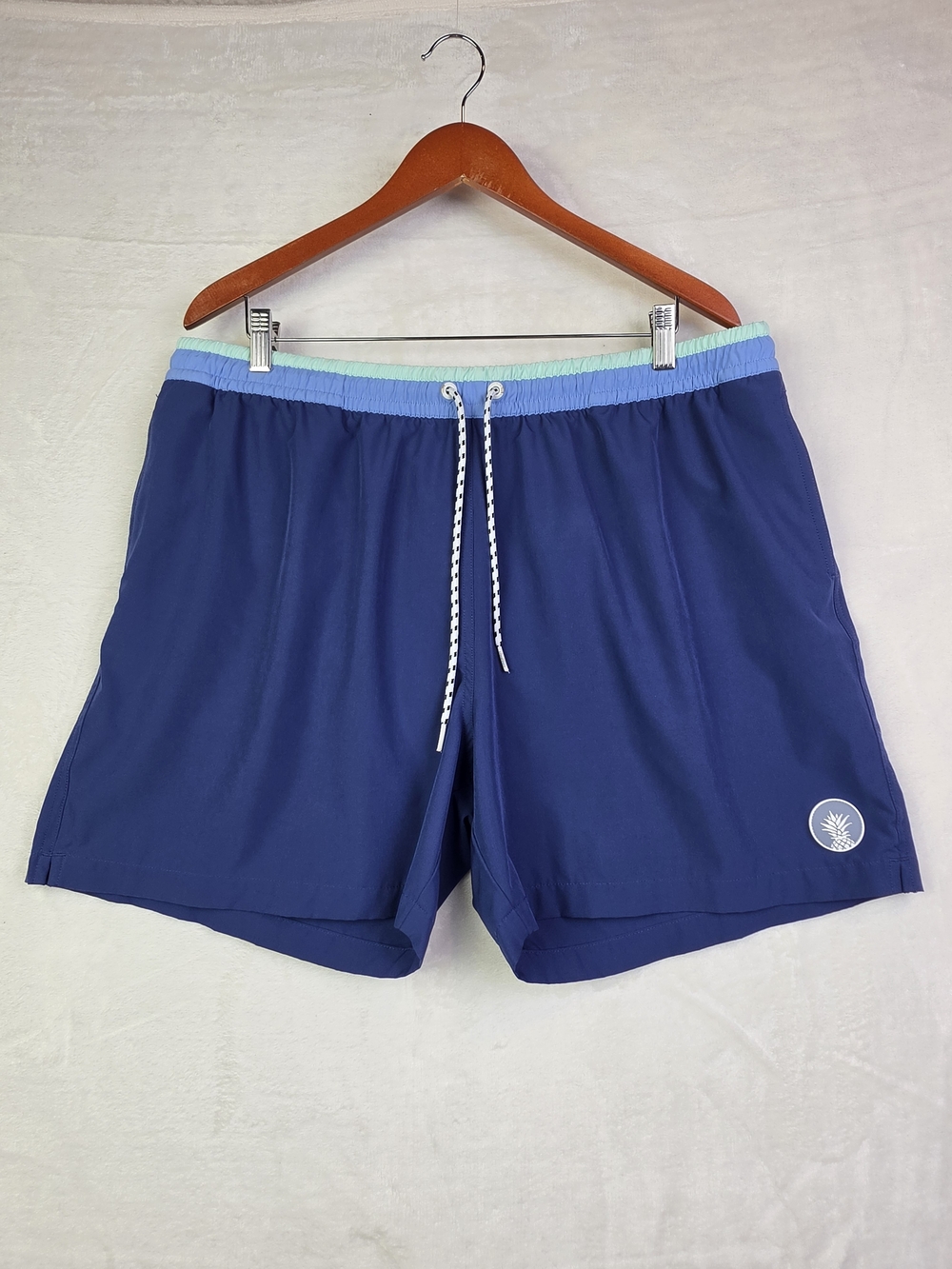Chubbies True Blues Swim Trunks Shorts Mens 2XL 5.5" Two Tone Blue w/ Drawstring